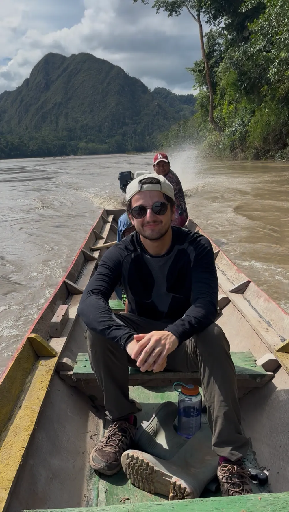 Marius Bleif on a river boat